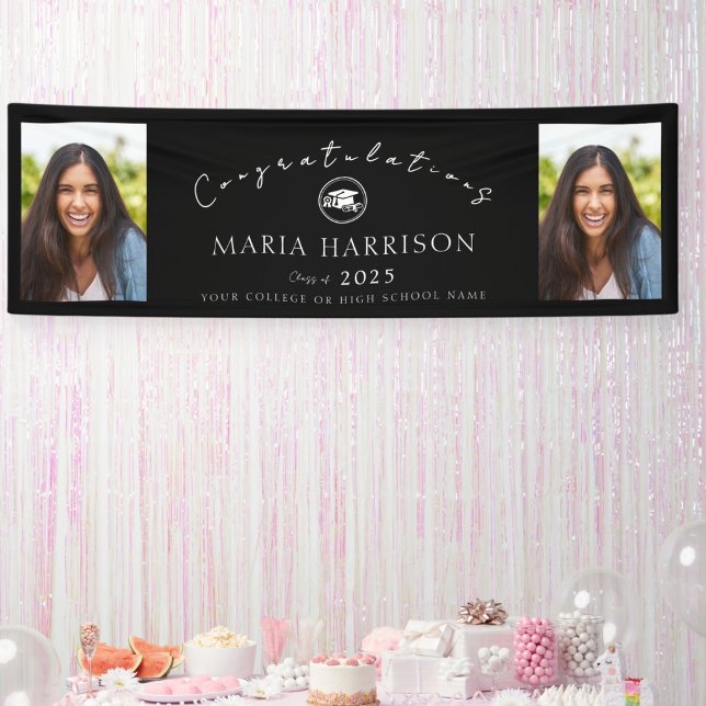 Black Photo Graduation Banner (Creator Uploaded)