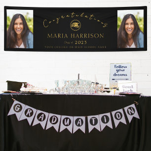 Black Photo Graduation Banner