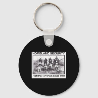 Black Photo Indian Homeland Security Key Ring