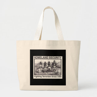 Black Photo Indian Homeland Security Large Tote Bag
