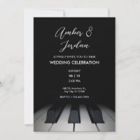 Black piano modern simple wedding