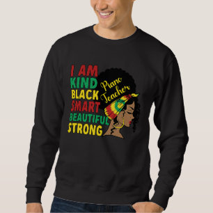 Black Piano Teacher African American Piano Teachin Sweatshirt