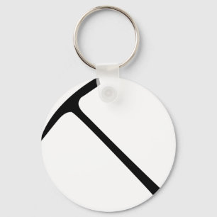 black pickax icon key ring