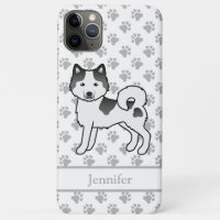 Black Piebald Alaskan Malamute Cute Dog & Name