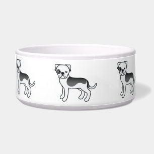 Black Piebald American Bulldogs In A Row