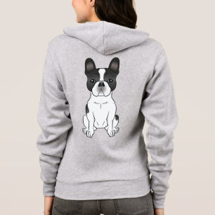 Black Piebald French Bulldog / Frenchie Cute Dog Hoodie