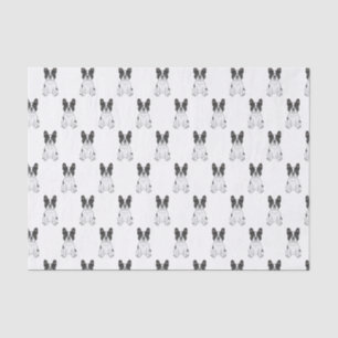 Black Piebald French Bulldog / Frenchie Pattern Tissue Paper