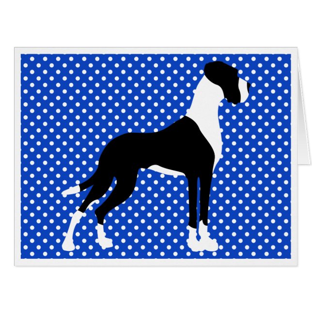 Black Piebald Great Dane (Front Horizontal)