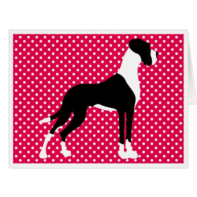 Black Piebald Great Dane (Front Horizontal)