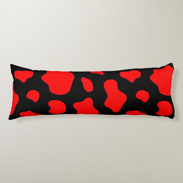 Black Pillow with Red Spots. (Front)