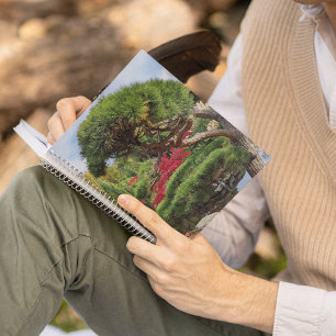 Black Pine and Red Japanese Maple Tree Notebook