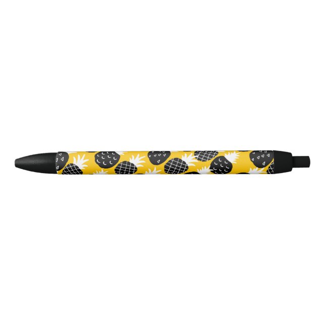 Black pineapples black ink pen (Front)
