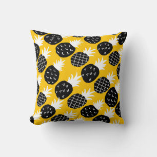 Black pineapples cushion