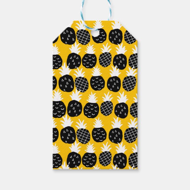 Black pineapples gift tags (Front)