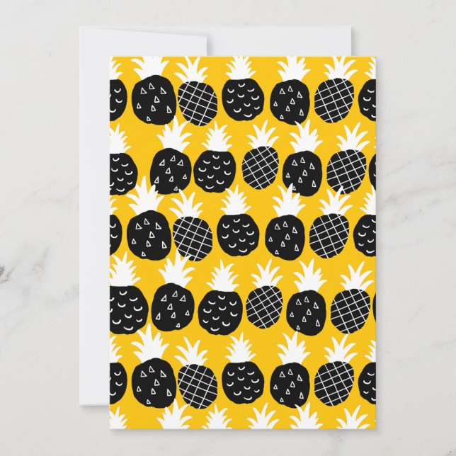 Black pineapples invitation (Front)