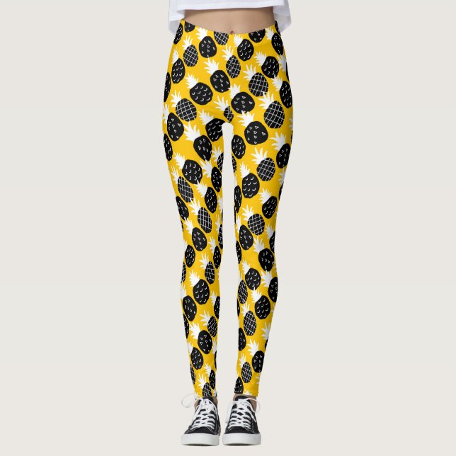 Black pineapples leggings (Front)