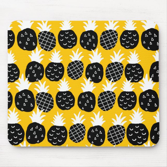 Black pineapples mouse pad (Front)