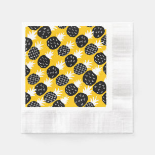 Black pineapples napkin