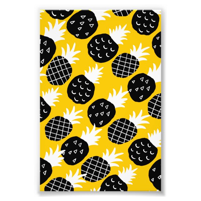 Black pineapples photo print (Front)