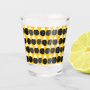 Black pineapples shot glass