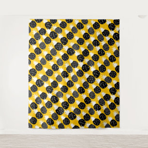 Black pineapples tapestry