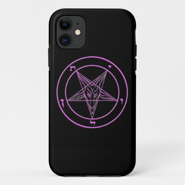 Black/Pink Baphomet Phone Case (Back)