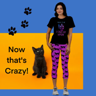 Black Pink Blue Customised Crazy Cat Woman Tri-Blend Shirt