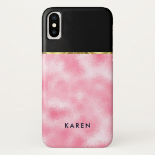 Black & Pink Bokeh Glitter Geometric Design Case-Mate iPhone Case