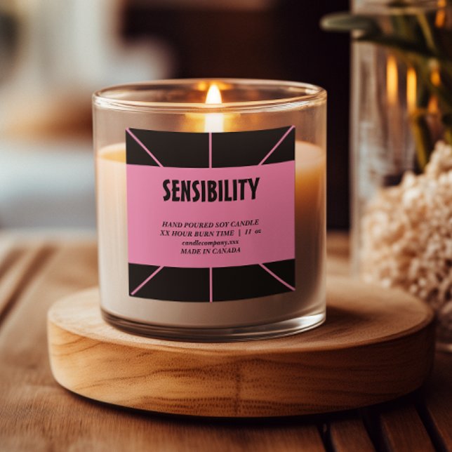 Black Pink Candle Product  Square Sticker (Creator Uploaded)