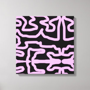 Black pink canvas print