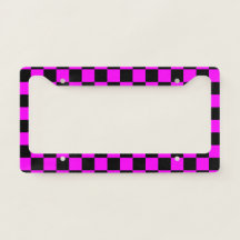 Black + Pink Check Chequered Chequerboard Pattern