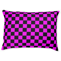 Black + Pink Check Chequered Chequerboard Pattern