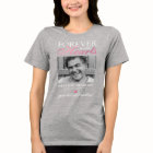 Black Pink Funeral Photo Memorial T-Shirt