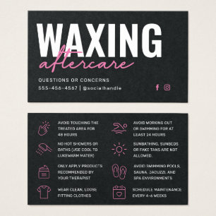 Black Pink Glam Waxing Aftercare Guide