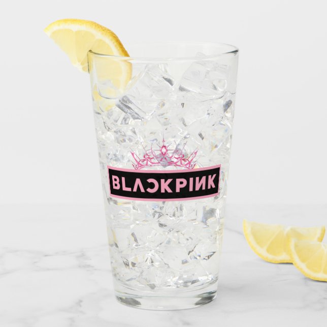 Black Pink Glass Cup (Front Ice)