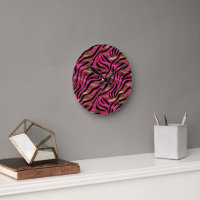 Black Pink Gold Zebra Stripes Animal Print Pattern
