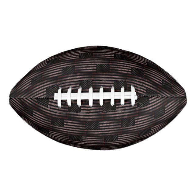 Black Pink Grunge Vintage American Flag Pattern Football (Front)