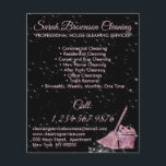 Black Pink Janitorial Maid House Clean Flyer<br><div class="desc">Black Pink Janitorial Maid House Clean</div>
