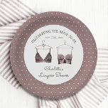 Black Pink Lace Watercolor Lingerie Bridal Shower Paper Plate<br><div class="desc">Black Pink Lace Watercolor Lingerie Bridal Shower Paper Plates Tableware features elegant black lace bras with your personalised lingerie party,  panty party or bridal shower in elegant script. Personalise by editing the text in the text boxes provided. Created by ©Evco Studio www.zazzle.com/store/evcostudio</div>