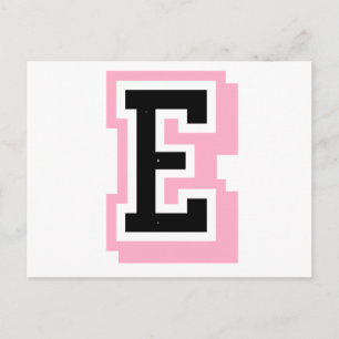 black pink letter E Postcard