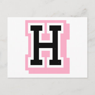 black pink letter H Postcard
