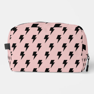 Black Pink Lightning Y2K Indie Everyday Chic Dopp Kit