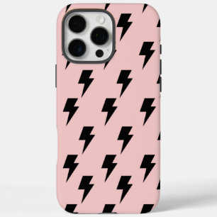 Black Pink Lightning Y2K Indie Stylish Protection iPhone 16 Pro Max Case