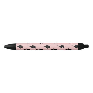 Black Pink Lightning Y2K Indie Stylish Writing Ink Pen