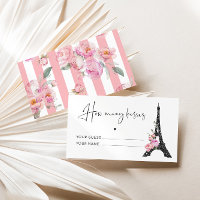 Black pink paris theme how many kisses bridal game