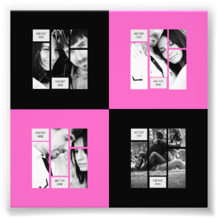 Black Pink PHOTO Template - Transfer To ANY Gift Print