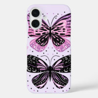 Black, Pink, Purple Butterflies