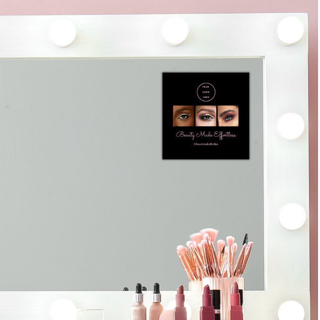 Black Pink Script Logo Photo Makeup Studio (Creator Uploaded)