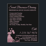 Black Pink Spray Janitorial Maid House Cleaning Flyer<br><div class="desc">Black Pink Spray Janitorial Maid House Cleaning</div>