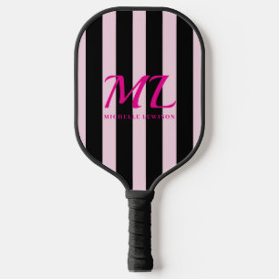 Black Pink Stripe Pickleball Paddle